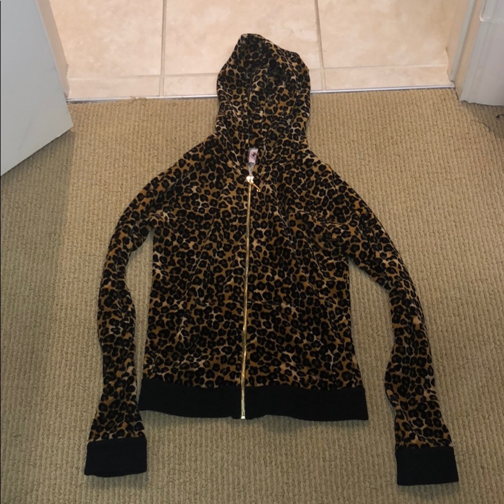 Juicy Couture Leopard Velour Track Jacket